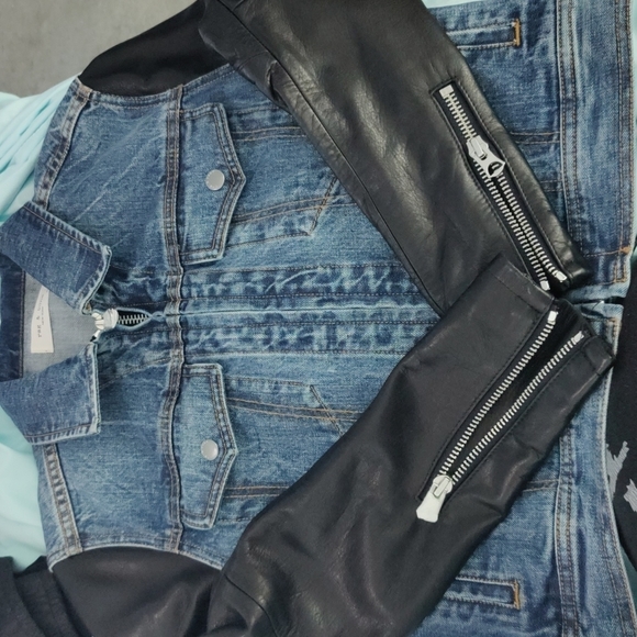 Rag & Bone leather jean jacket - Picture 8 of 10